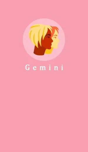 Pink Gemini Zodiac Art Wallpaper