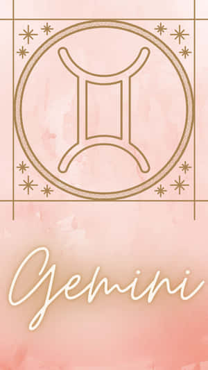 Pink Gemini Zodiac Sign Aesthetic Wallpaper