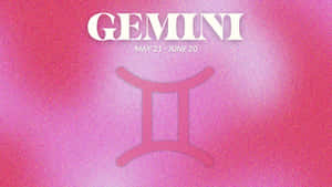 Pink Gemini Zodiac Sign Aesthetic Wallpaper