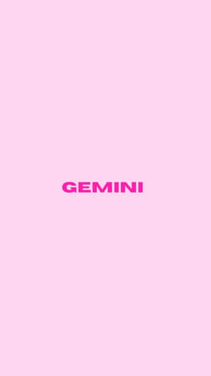 Pink Gemini Zodiac Sign Wallpaper