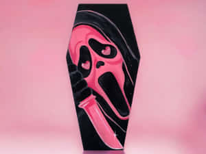 Pink Ghostface Coffin Artwork Wallpaper