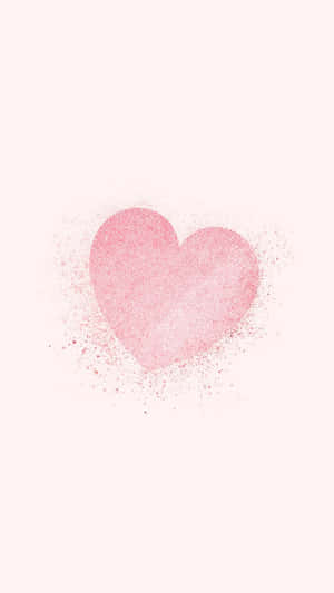 Pink Glitter Heart Aesthetic.jpg Wallpaper
