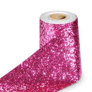 Pink Glitter Roll Texture Wallpaper
