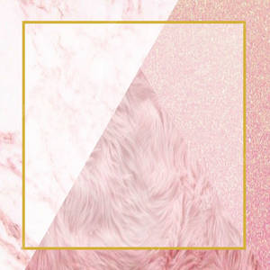 Pink Gold Frame Marble Wallpaper