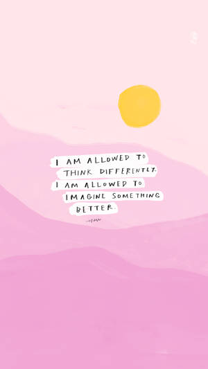 Pink Gradient Affirmation Wallpaper