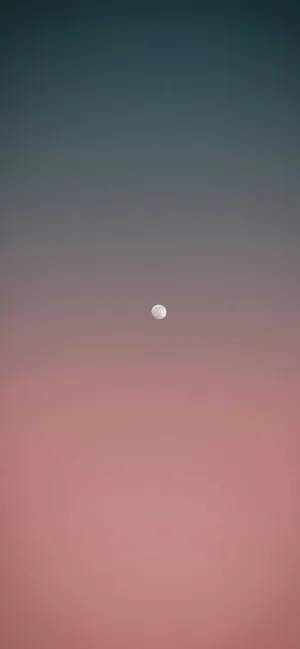 Pink Gradient Skywith Moon Wallpaper