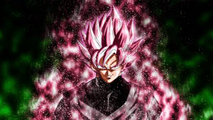 Pink Green Aura Black Goku Rose 4k Wallpaper