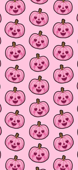 Pink Halloween Pumpkin Pattern Wallpaper