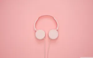 Pink Headphone Aesthetic Mac Wallpaper