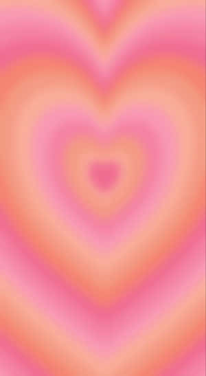 Pink Heart Aura Abstract Wallpaper