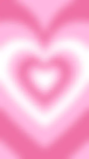 Pink Heart Aura Abstract Wallpaper