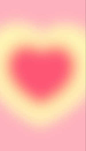 Pink Heart Aura Abstract Wallpaper
