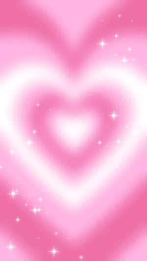 Pink Heart Aura Background Wallpaper