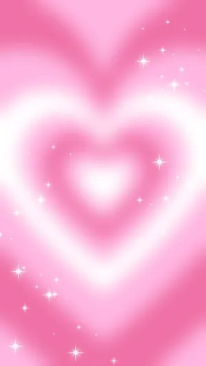 Pink Heart Aura Background Wallpaper