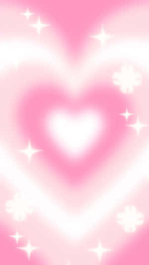Pink Heart Aura Background Wallpaper