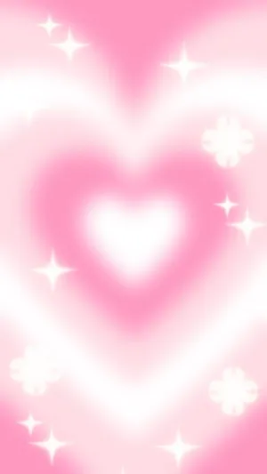 Pink Heart Aura Background Wallpaper