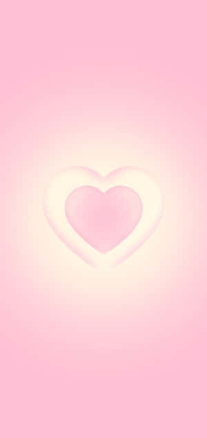 Pink Heart Aura Background Wallpaper