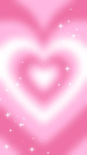 Pink Heart Aura Glow Wallpaper