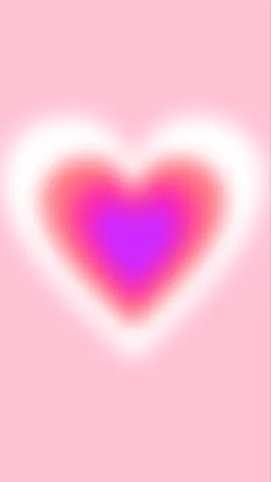 Pink Heart Aura Glow Wallpaper