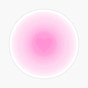 Pink Heart Aura Graphic Wallpaper