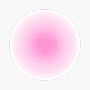 Pink Heart Aura Graphic Wallpaper