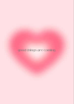 Pink Heart Aura Inspirational Quote Wallpaper