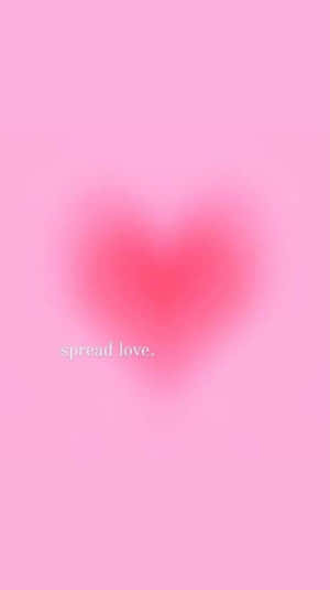 Pink Heart Aura Love Spread Wallpaper