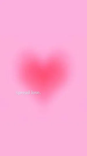 Pink Heart Aura Love Spread Wallpaper