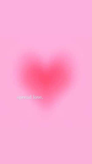 Pink Heart Aura Spread Love Wallpaper