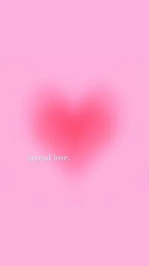Pink Heart Aura Spread Love Wallpaper