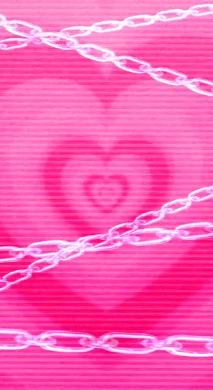 Pink Heart Chains Background Wallpaper