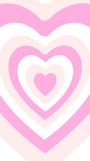 Pink Heart Concentric Layers Aesthetic.jpg Wallpaper