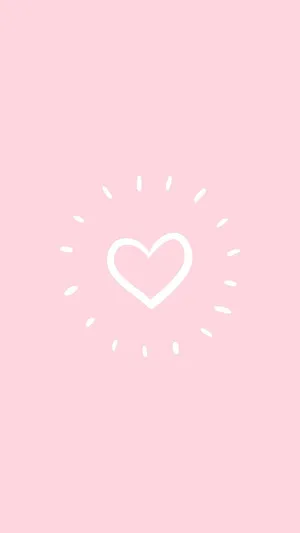 Pink Heart Glow Aesthetic Wallpaper.jpg Wallpaper