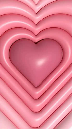 Pink Heart Layers Abstract Wallpaper