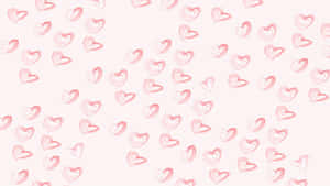 Pink Heart Pattern Aesthetic Background Wallpaper