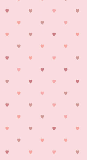 Pink Heart Pattern Aesthetic Wallpaper Wallpaper