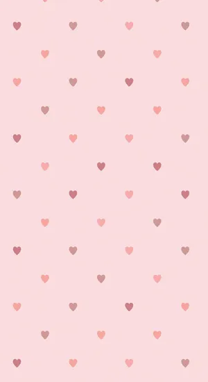 Pink Heart Pattern Aesthetic Wallpaper Wallpaper