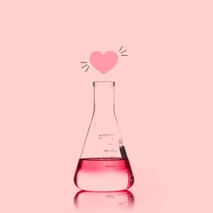 Pink Heart Romantic Chemistry Wallpaper