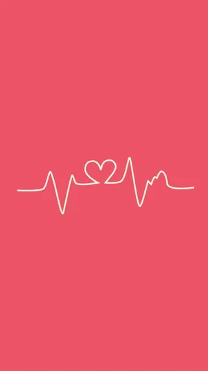 Pink Heartbeat Love Background Wallpaper