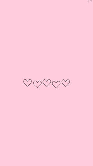 Pink Hearts Aesthetic Wallpaper Wallpaper