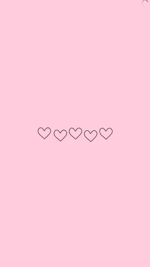 Pink Hearts Aesthetic Wallpaper Wallpaper
