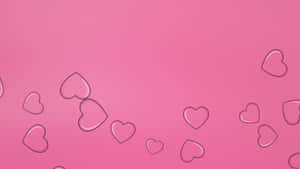 Pink Hearts Background Wallpaper