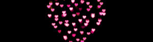 Pink Hearts Lights Aesthetic Wallpaper