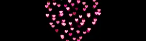 Pink Hearts Lights Aesthetic Wallpaper