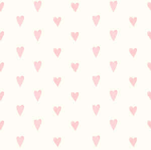 Pink Hearts On A White Background Wallpaper