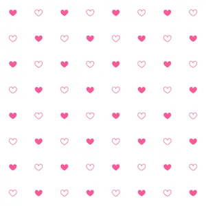 Pink Hearts Pattern Aesthetic Wallpaper