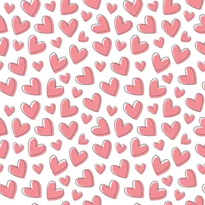 Pink Hearts Pattern Aesthetic Wallpaper