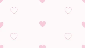 Pink Hearts Pattern Background Wallpaper