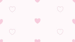 Pink Hearts Pattern Background Wallpaper