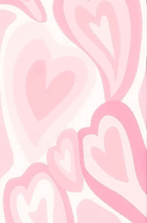 Pink Hearts Pattern Preppyi Pad Wallpaper Wallpaper